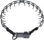 Herm Sprenger Black Stainless Steel Prong Dog Training Collar with Quick Release Buckle No-Pull Collar for Dogs (Black, 20in x 2.25mm (Neck Size Up to 17in))
