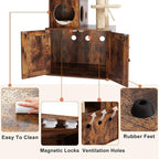 Two Cat Tree with Litter Box Enclosure Bundle, 2-in-1 Cat Tower for Indoor Cats, Large Cat Furniture, Wood Cat Condo