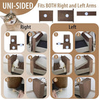 Couch Cat Scratch Protector-Universal Couch Protector from Cat Claws for Both Sofa Arm Sides,Color-Matched Sisal Pad, Couch Corner Cat Scratcher(Brown)