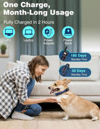 Dog Bark Collar with Remote, 3300Ft 2-in-1 Bark and Shock Collar Combo with Beep Vibration Static and Auto Bark Mode, IPX7 Waterproof Dog Training Collar for 7-120lbs Small Medium Large Dogs (2 Pack)