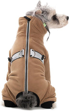 Polar Fleece Dog Coats for Small Medium Dogs, Winter Jacket Sweater Vest Bodysuit, Four-Legged Warm Clothes Pajamas