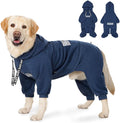Dog Hoodies Winter Coat for Large Medium Dogs, Pullover 10 Legs Warm Coat Hooded Sweatshirt, Fleece Hoodie for Cold Weather (Dark Blue, 7X-Large)