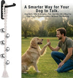 COOYOO Dog Bells to Go Outside, Premium Quality Potty Training Dog Door Bell, Yarn Handwoven Dog Bell, Adjustable Housetraining Hanging Bell-6 Extra Large Loud 1.5 DoorBells