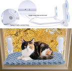 YUNIQUE 2PC Cat Window Perch, Upturned Edge Bracket, Portable Wall Hammock for Indoor Cat, Green