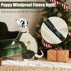DENTRUN Small Dog Winter Coat, Warm Fleece Jacket with Removable Turtleneck, Dog Cozy Sweater for Puppy Cold Weather, Windproof Costume, Soft Woolly Pajamas
