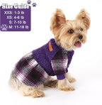 Dog Sweater Dog Clothes for Small Dogs Boy Girl Fall Puppy Dress Warm Fleece Chihuahua Yorkie Teacup Doggie Sweaters Dresses Doggy Sweater for Small Dogs Girl Cat Outfit, Purple, M