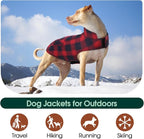 Kuoser Dog Winter Coat, Reversible Dog Jacket, Warm Doggie Coat British Style Puppy Cold Weather Coats, Windproof Pet Clothes for Extra Large Dogs Red XXXL