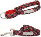 Lucky Love Dog Martingale Dog Collar & Leash - Adjustable, No-Slip, Durable, Comfortable, Soft Webbing, & Stylish Patterned Collar & Leash Set for Male and Female Dogs - Heywood Combo, Medium
