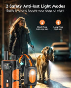 SLOPEHILL Dog Shock Collar,4200FT Dog Training Collar with Remote,IPX8 Waterproof E-Collar with Beep,Vibration,Shock,Flash Light,No Shock Mode,Electric Shock Collar for Small Medium Large Dog,Orange