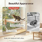 Cat Window Perch with Bird Feeder – Upgraded Bird Watching Solution for Indoor Cats, Foldable Cat Hammock Seat with Strong Suction Cups, Relieves Boredom & Stimulates Natural Instincts