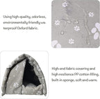 Hamiledyi Bunny Cave Bed Small Animal Warm Nest Habitats Guinea Pig Hideouts Stray Cats Shelter Cage Accessories for Hamster Cats Rat Mice Chinchilla Flying Squirrel (Grey)