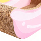 Small Cat Bed - Corrugated Paper Calming Nest | Cute Kitten Bed Cat Scratcher - for Kitten Puppy Small Dog Pet Home Decor Living Room Balcony Apartment Dorm Sleeping Play