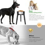 Dog Bowl Stand for Large Dogs, Adjustable Width & Height, Tall Elevated Dog Food Water, Bowl Not Included