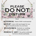 Please Do Not Disturb Wood Door Sign - Hanging Printed Wooden Plaque Decor for Home, Offices, Clinics, Law Firms, Hotels - During Therapy, Spa Treatment, Counseling Sessions - 12x6 in