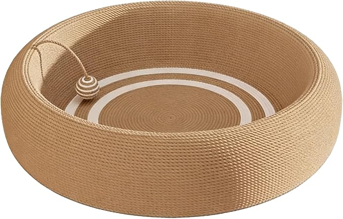 Genérico Scratcher for Cats – Sisal Protector in the Shape of Scratching Bowl | Scratcher for Indoor Cats, for Living Room, Bedroom, Home and Apartment