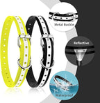 PaiPaitek Dog Shock Collar Replacement Strap 2-Pack - Compatible with Jugbow, Garmin, Patpet | 3/4 Inch Adjustable TPU Collar for Dogs | Waterproof & Reflective Design for Training, Walking
