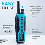 Dog Shock Collar - 4500FT Dog Training Collar with Remote Waterproof e Collar with Flashing Light, Adjustable Pitch Beep(1-8), Vibration(1-16), Safe Shock(1-99), and Keypad Lock
