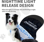 Dog Shirt, Cooling Vest Lightweight Breathable, Dog T-Shirts All-Season Sun Protection Quick Dry Soft Stretchy Reflective Tank Top - Small Medium Large Dogs (Blue Wave, Large)