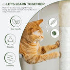 IMUsee 68 Inches Multi-Level Large Cat Tree for Large Kitties/Big Cat Tower with Condo/Cozy Plush Perches/Sisal Scratching Posts and Hammocks/ ‌Feline Activity Center Play House/Beige
