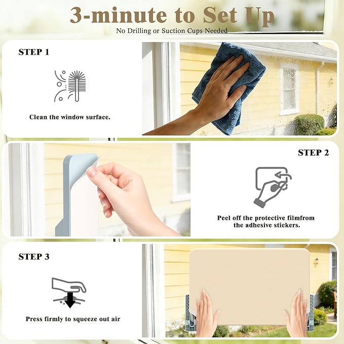 Cat Window Perch, Foldable Window Hammock for Cats with Strong Adhesive Glue, Metal Frame and Washable Soft Cover cat Bed for Window, Reversible for Winter and Summer