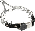Herm Sprenger Prong Collar for Dog Training with Easy Quick Release Cliclock & ORing - German Made Dog Collar with Chrome Plated Steel 2.25mm Prongs for Small Dogs (14-19" Neck)