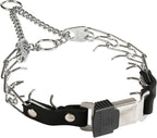 Herm Sprenger Prong Collar for Dog Training with Easy Quick Release Cliclock & ORing - German Made Dog Collar with Chrome Plated Steel 2.25mm Prongs for Small Dogs (14-19" Neck)