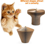 Collapsible Cat Scratcher Lounge Bed, Cardboard Cat Bed, Corrugated Pet Scratcher Pad, Round Shape Cat Scratching Bed Nest for Indoor Big Large Kitty Kitten Cats