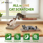 Cat Scratcher Cardboard, Reversible Scratcher, Durable & Long-Lasting, Cat Cardboard Scratcher, Cat Scratching Board, Scratch Pad for Indoor Cats, 8 Pcs, Brown