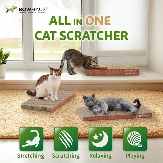 Cat Scratcher Cardboard, Reversible Scratcher, Durable & Long-Lasting, Cat Cardboard Scratcher, Cat Scratching Board, Scratch Pad for Indoor Cats, 8 Pcs, Brown