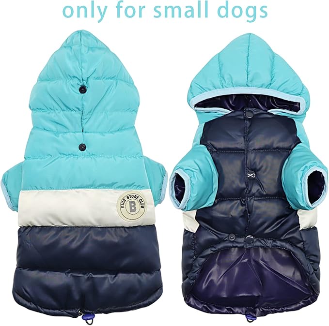 Dog Vest Winter Coat for Small Dogs - Puppy Hoodie Sweatshirt Doggie Hoodie - Green XS