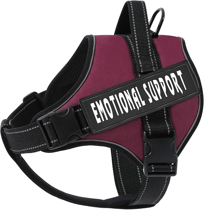 voopet Emotional Support Dog Harness, Professional Service Dog Vest Harness for Small Medium Large Dogs, Reflective Breathable and Adjustable No Pull/Choke ESA Essential Harness