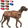BEAUTYZOO Dog Winter Coat for X-Large Dogs Waterproof, Warm Reflective Great Dane Oxford Canvas Jacket, Fleece Dog Cold Weather Coats Windproof for Female Male Dogs, Leopard XL