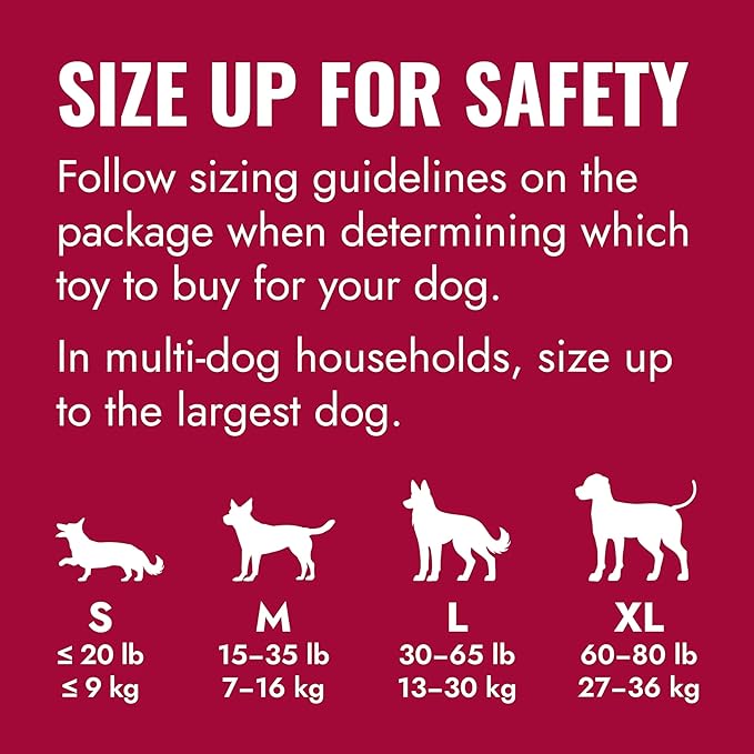KONG Goodie Bone - Classic Durable Natural Rubber Dog Bone, Supports Mental Engagement - Treat Dispensing - Red - for Extra Large Dogs