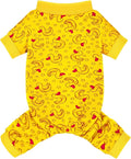 Paiaite Dog Pajamas Onesie: Comfortable Four-Legged Apparel for Small, Medium, & Large Dogs, Polyester Material for Comfort, Wrinkle Resistance, Moisture Wicking, Stretchiness Rotating Duck XS