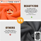 BEAUTYZOO Dog Fleece Vest Sweater Winter Jacket for Small and Medium Dogs with D-Ring Leash Cold Weather Coat Hoodie for XS S M Dogs Boy or Girls,Orange M