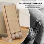 28inch Sisal L Shaped Cat Scratcher - 28 Inch Cat Scratch Ramp for Indoor Cat use,Vertical Cat Scratching Post,Wooden Climbing Kitten/Cats Furniture(Extra Large)