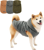 Tuff Pupper Fleece Dog Hoodie Sweater | Teddy Sherpa Outer & Soft Polar Fleece Lining | Adjustable Fit Winter Coat with Hood, Leash Hole, Ribbed Cuffs | for Small Medium Large XL XXL Dogs (Grey, M)