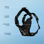 Voyager Step-in Pet Harness - All Weather Mesh, Adjustable Step in Harness for Cats and Dogs by Best Pet Supplies - Army/Black Trim, M