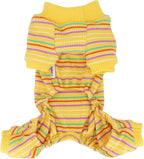 LOPHIPETS Dog Pajama Onesie for Small Dogs Teacup Chihuahua Yorkie Puppy Cat Clothes Apparel-Yellow/XXS