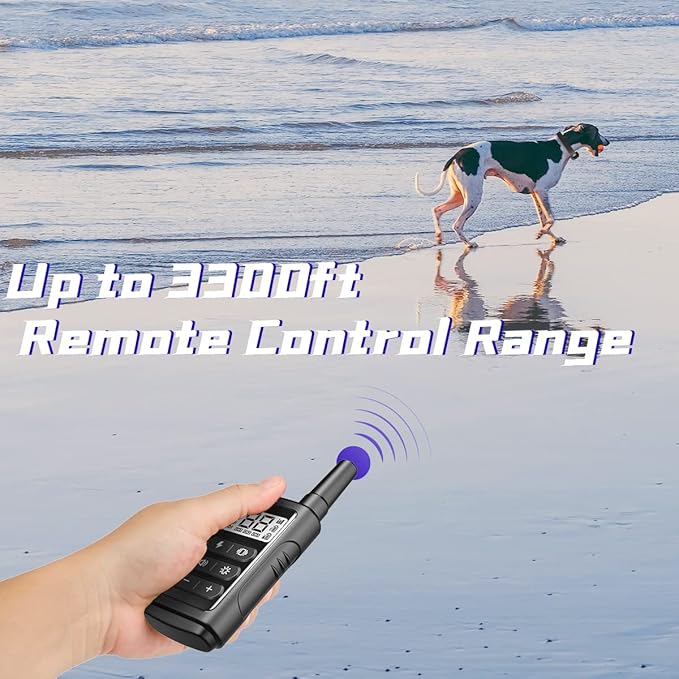 Electronic Training Collar Dog Collar with 3300Ft Remote Range 4 Training Modes Rechargable IPX7 Waterproof Electric Dog Collar with Remote for Large Medium Small Dogs