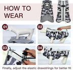 Dog Coat Winter Warm Dog Jackets for Large Dogs Reflective Snowsuit with Harness Fleece Dogs Snow Jacket Waterproof Pet Clothes for Cold Weather