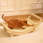 Cat Scratcher Bed - 31.5 inch Cat Scratching Pad with Large Cats Hammock Sisal Scratch Post Toy Ball,for Indoor Cats Scratching Pad, Protects Furniture,Kittens Gifts