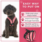 Gooby Comfort X Head-in Harness – Small Dog Harness for Toy Breeds (5–9 lbs), Pink, Small
