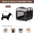 DONORO Dog Kennels and Crates for Medium Dogs, Portable Pop Up Indoor Pet Cage with Sturdy Wire Frame, Collapsible Travel Crate Soft Sided Cat Bag Escape Proof (Brown, 24.0" L x 16.0" W x 19.0" H)