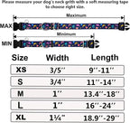 Martingale Collar for Dogs with Buckle No Pull Adjustable Nylon Limited Slip Training Dog Collars (Blue Dinosaur, Small)