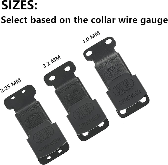 Sprenger Herm Black Stainless Steel ClicLock Buckle Quick Release Fastener for Dog Training Prong Collar for Small Medium Large Dogs Made in Germany (2.25mm)