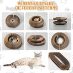 Magic Twist Cat Toy, Collapsible & Double-Sided Infinity Design Kitten Scratching Pad, Eco-Friendly Cardboard, Long-Lasting Interactive Play Toy for Indoor Kittens, 2 Pack