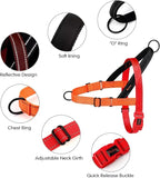 Didog No Pull Dog Harness with Soft Padded Handle, Quick Fit & Lightweight Adjustable Vest Harness, Easy for Training Walking for Small & Medium and Large Dogs(Red,M)