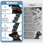 Mayerzon Martingale Dog Collar for Pulling, Patented No Pull Training Walking Collar with Buckle for Medium Large Dogs Bulldog Pitbull German Shepherd, Reflective, Adjustable, Heavy-Duty(M, Black)