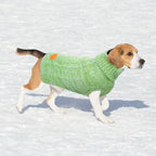 BEAUTYZOO Small Dog Sweater -Turtleneck Pullover Classic Cable Knit Fuzzy Winter Coat Dog Cold Weather Clothes for Small Medium Dogs Puppy Girl Boys,Green M